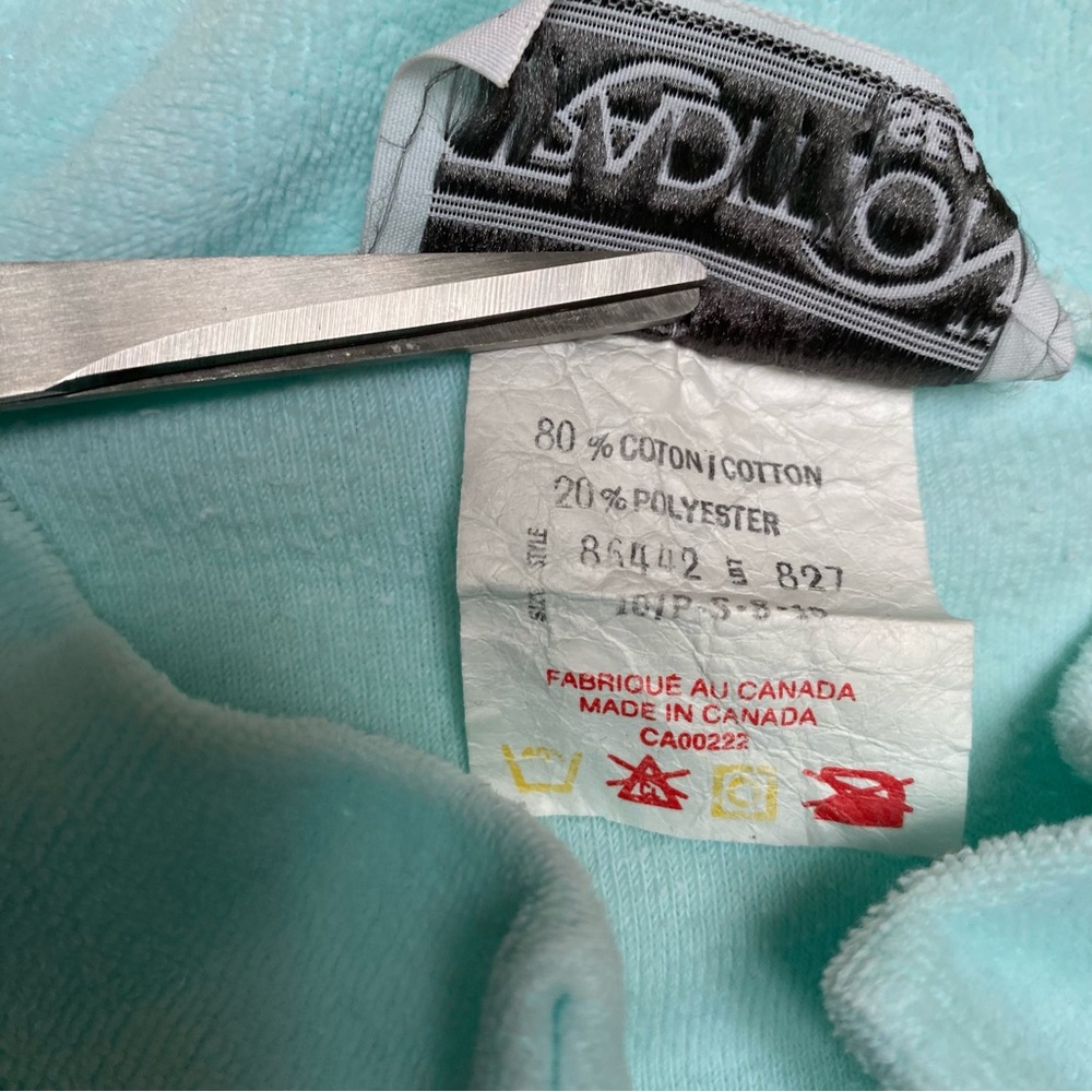 Vintage 80s Velour Jumpsuit Pastel Robins Egg Blue Retro Romper Dolman Sleeve - Picture 9 of 11